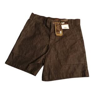 LEE Womens Fresno Jean Shorts Comfort Waistband Blue Dark Wash High Rise Size‎ 8